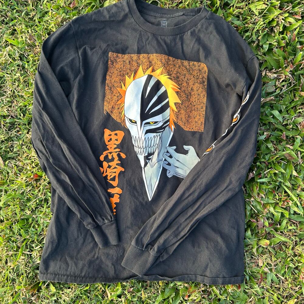 Bleach Hollow Ichigo Long Sleeve Graphic Shirt – Flame Sleeve – Size M